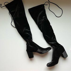 Charles David Suede Sycamore Over the Knee Thigh High Blacks Boots Size 9